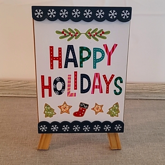 Happy Holiday Easel Sign - Picture 1 of 2